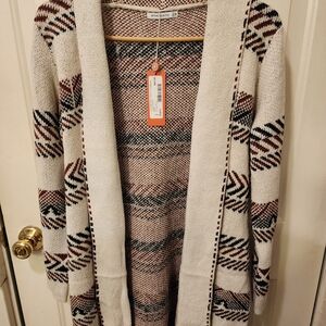 Staccato Cream and Brown Patterned Cardigan